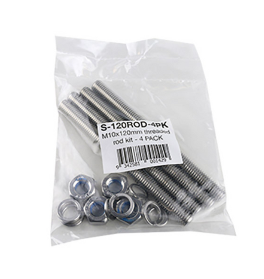 Fasteners | M10 x 120mm Threaded Rod Kit SS316 – 4 Pack