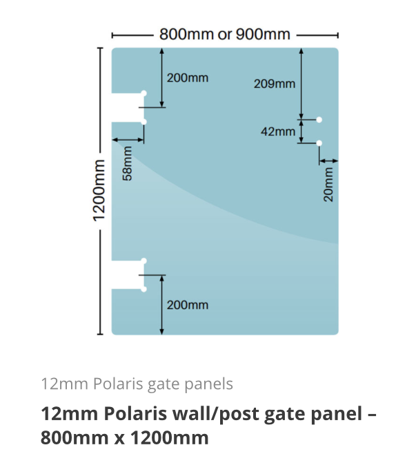 Glass | 12mm Polaris (Soft Close) Gate Panels