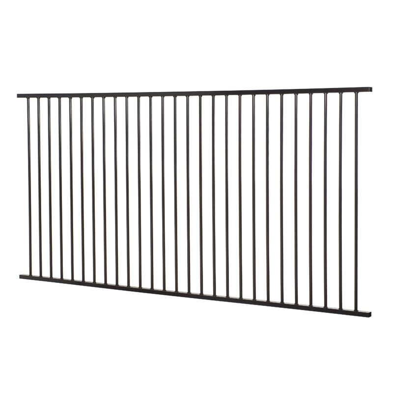 Tubular Pool Fencing | 1200mm x 2450mm Black Fence Panel